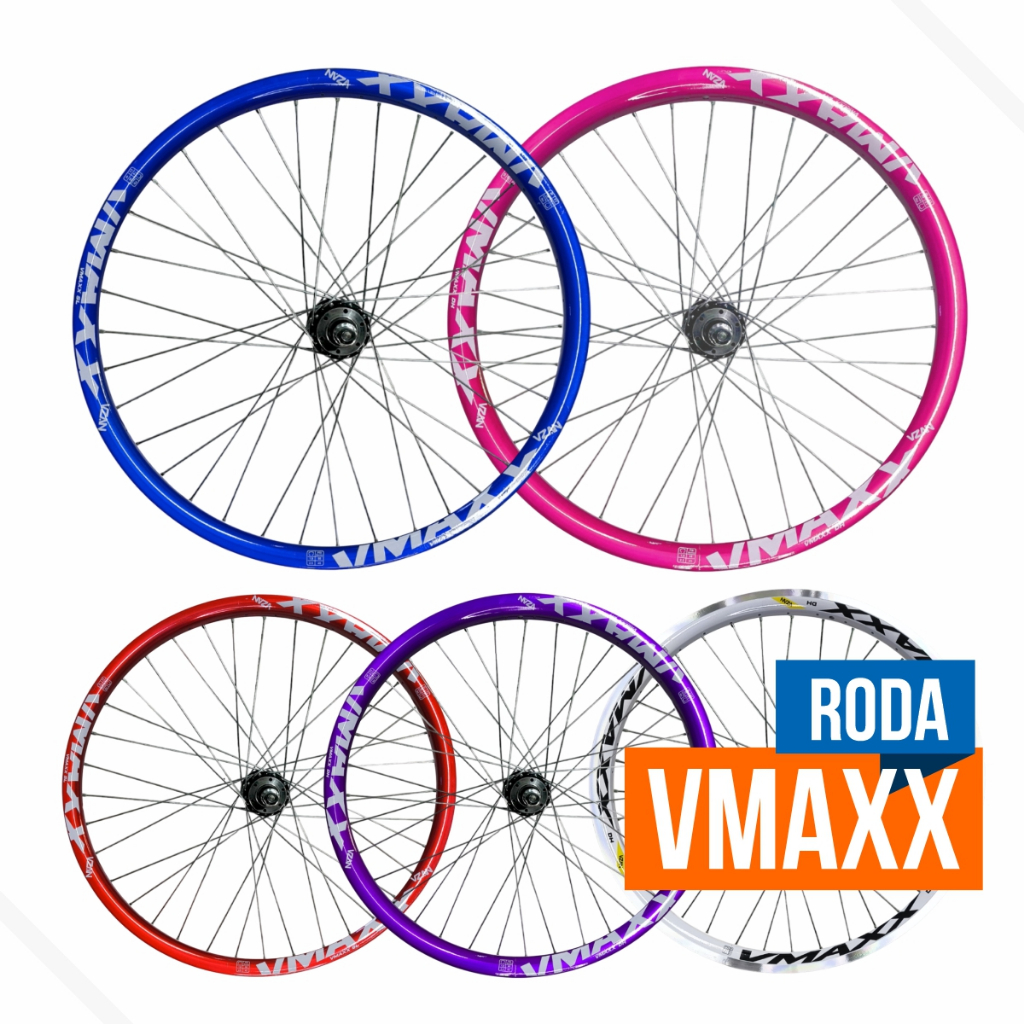 Par de Roda Montada Bicicleta 26 x 1.9 Aro Vmax Di