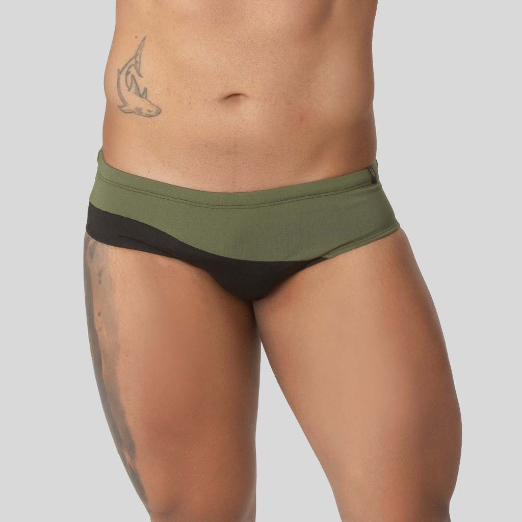 Sunga Bicolor Fashion Power Masculina Cordão Ajus