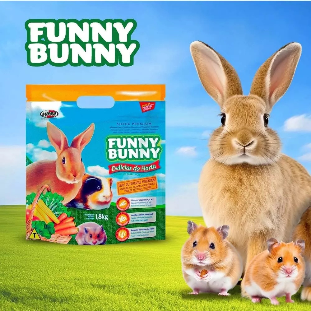 Funny Bunny Delícias da Horta 1,8kg Ração para 