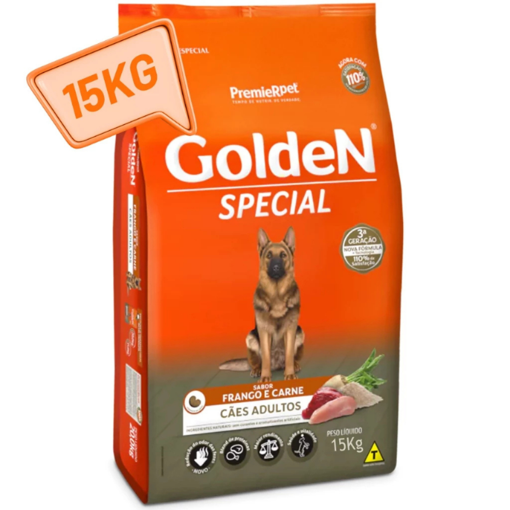 Ração Golden Special Cães Adultos Carne E Frang