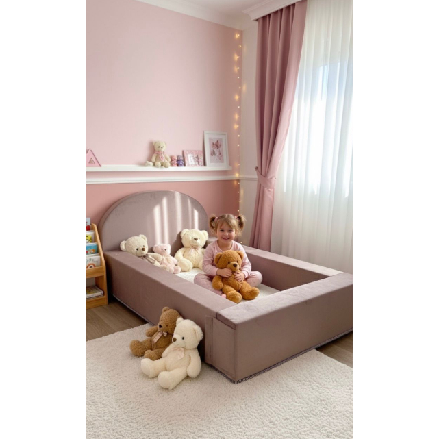 Cama Infantil  estilo Montessoriana Rosa para colc