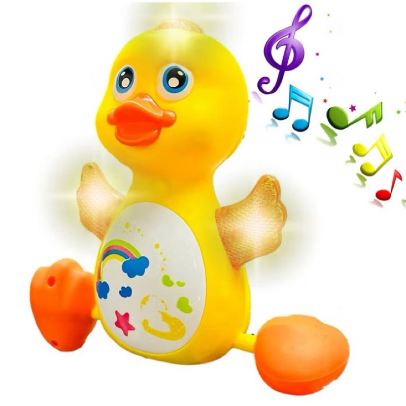 Brinquedo Patinho Fujão Musical Som Luz E Movimen