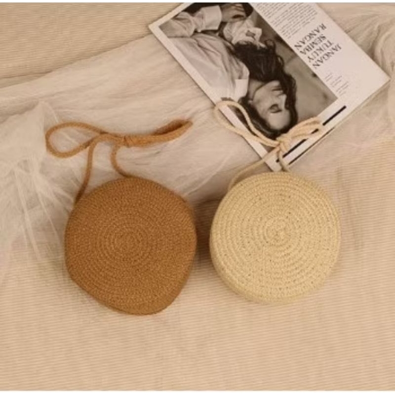 Bolsa Feminina de Praia Bag Saco De Palha Verão B