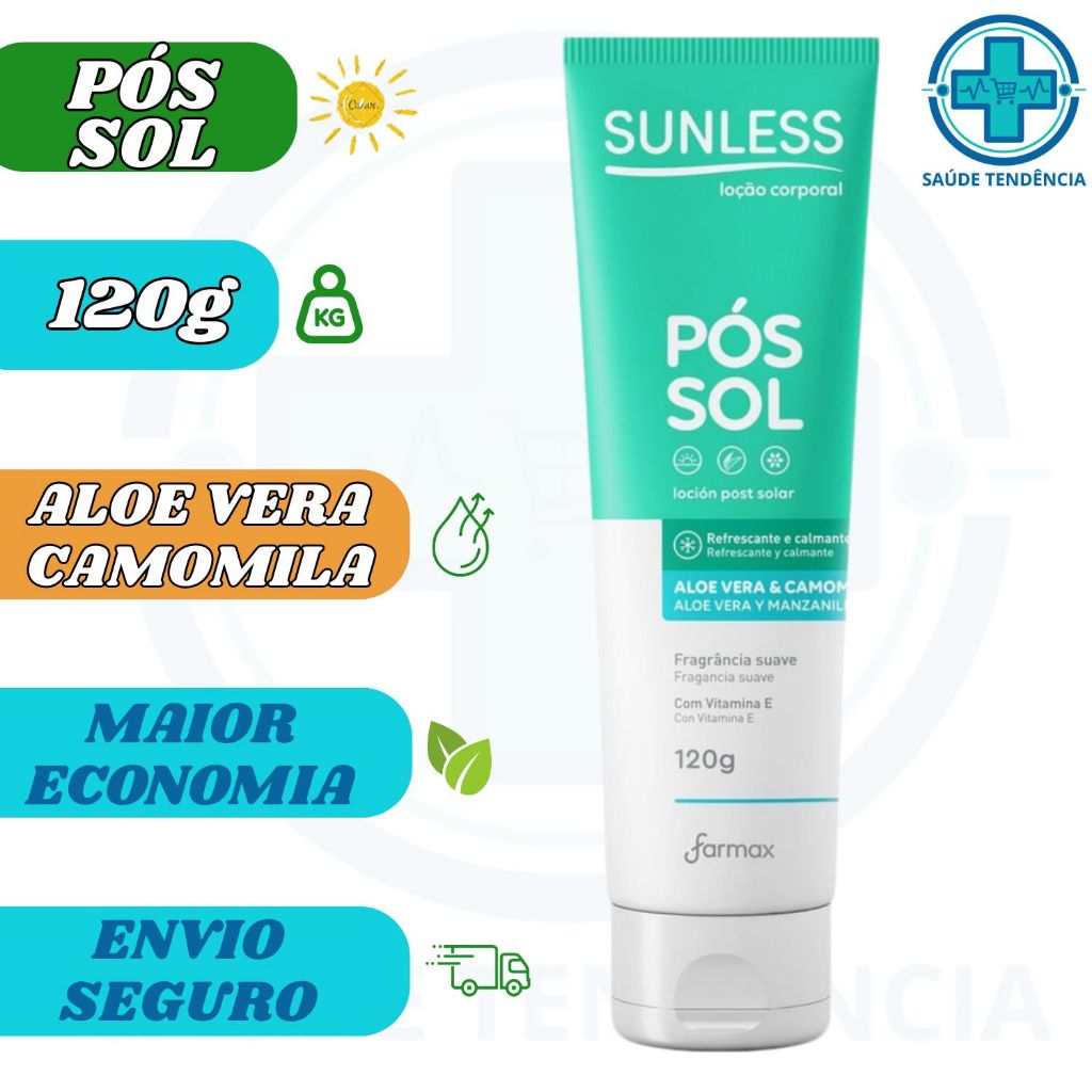 Loção Corporal Hidratante Pós-sol Aloe Vera E C