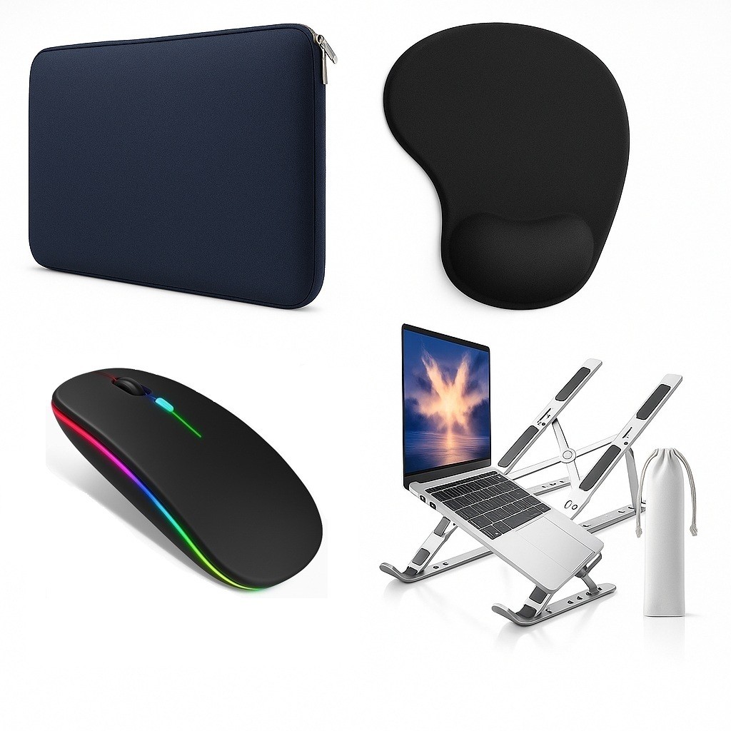 Kit Home Office Capa Notebook  Mouse Optico Suport