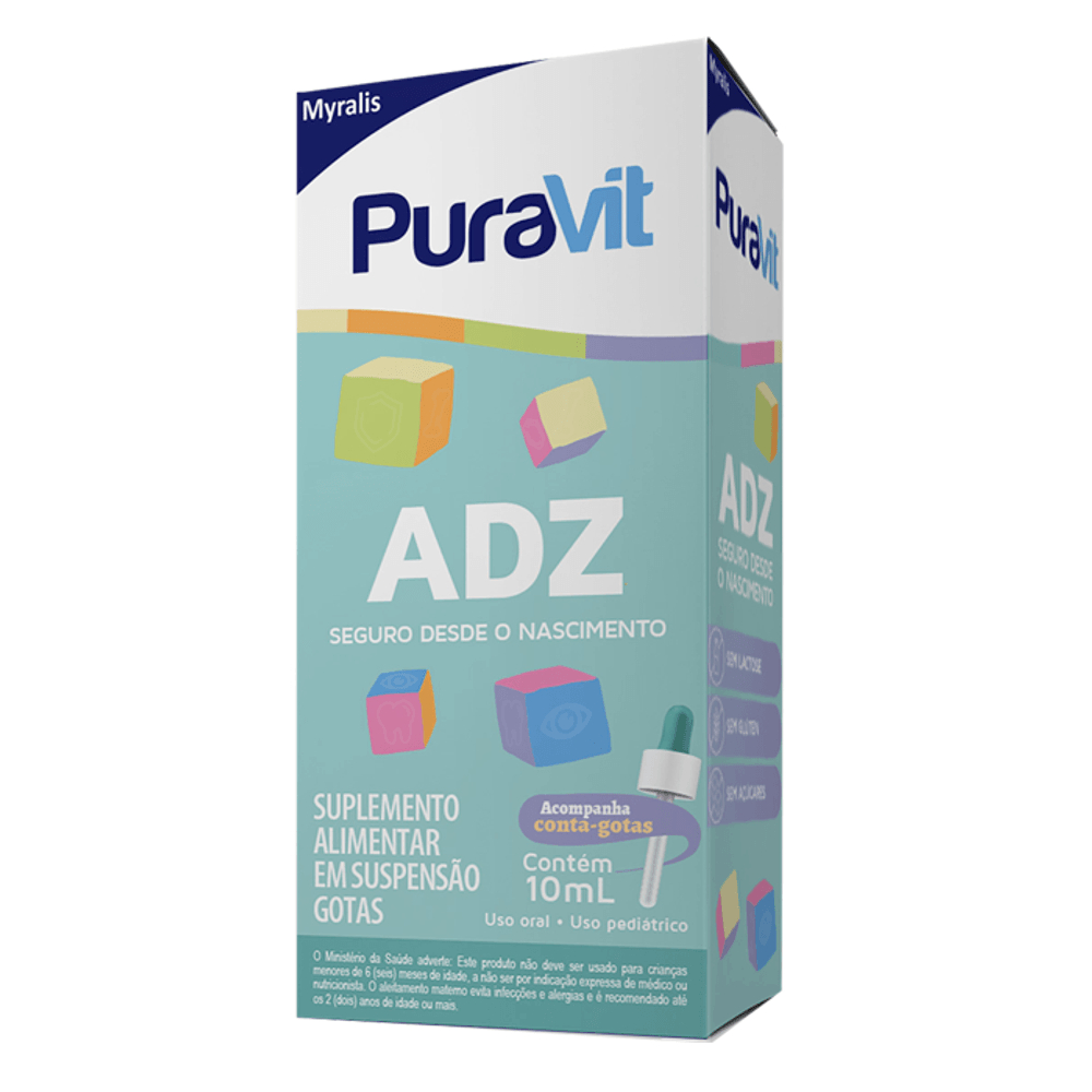 Puravit ADZ Gotas 10ml – Vitamina A+D+Zinco 