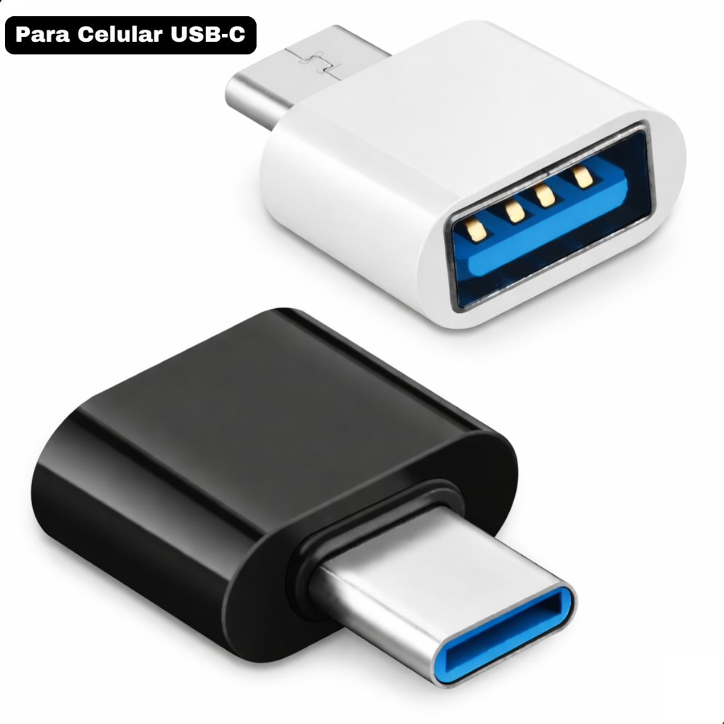 Adaptador OTG USB-C Para USB Fêmea Celular Transf