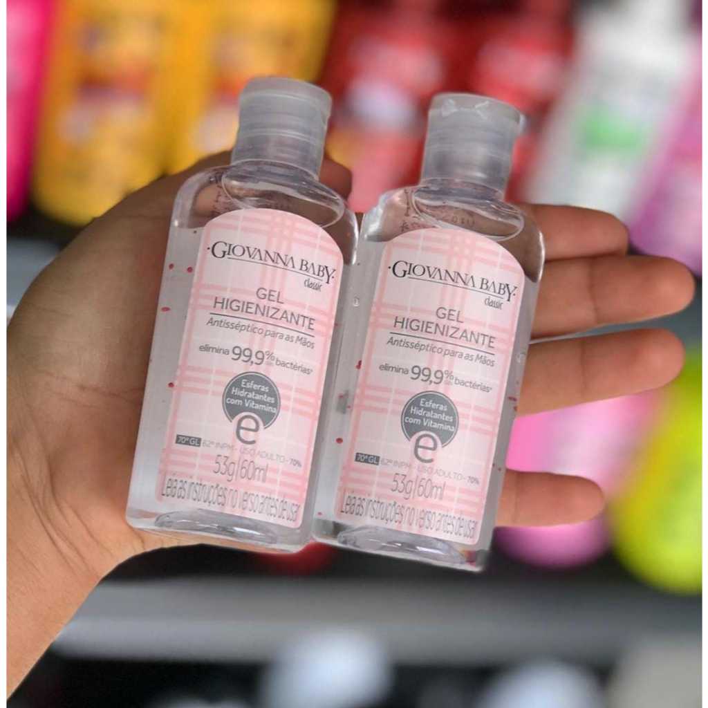 Kit 2 Álcool em Gel Higienizante Giovanna Baby 60