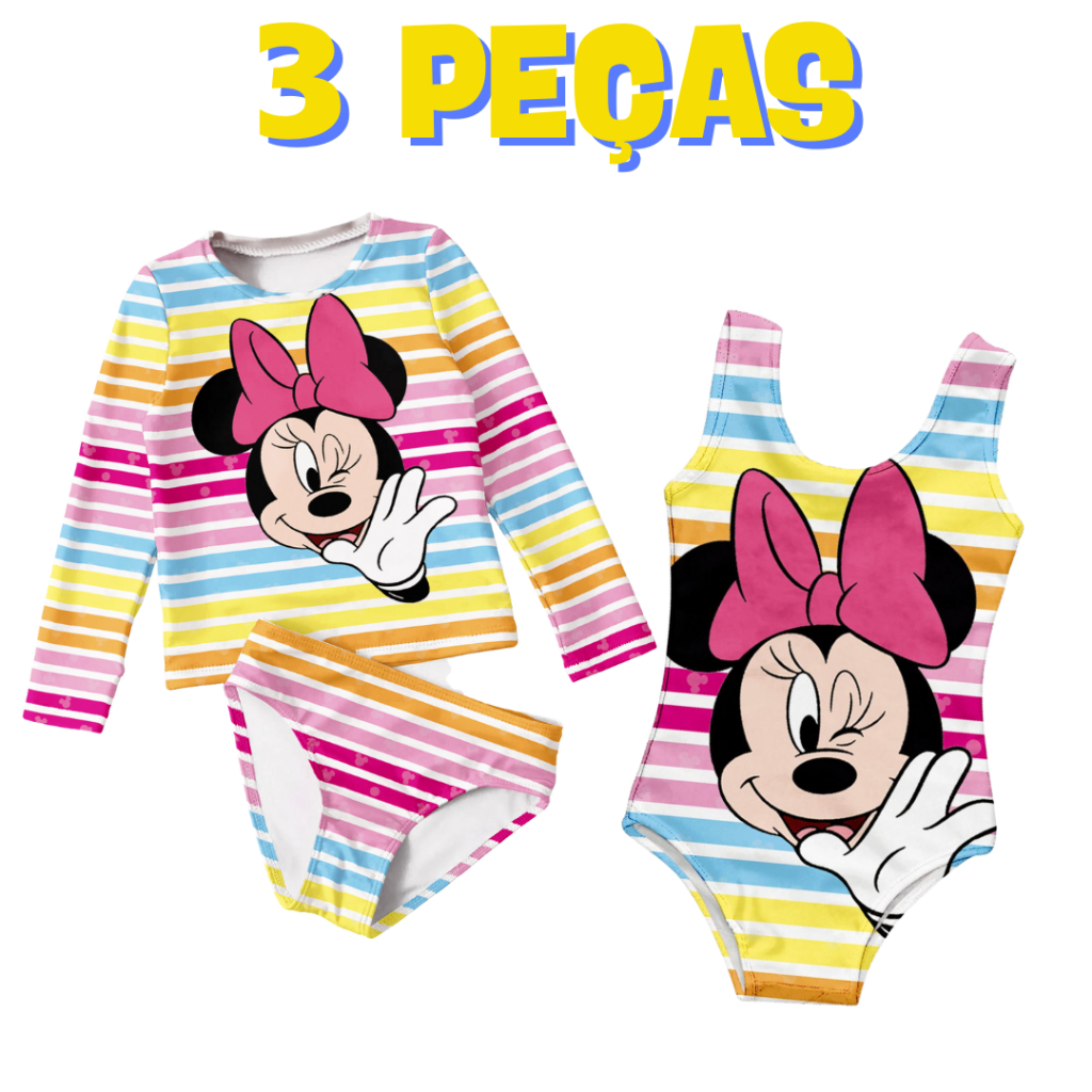 Kit Uv Infantil (Camisa De Proteção + Biquíni+ 