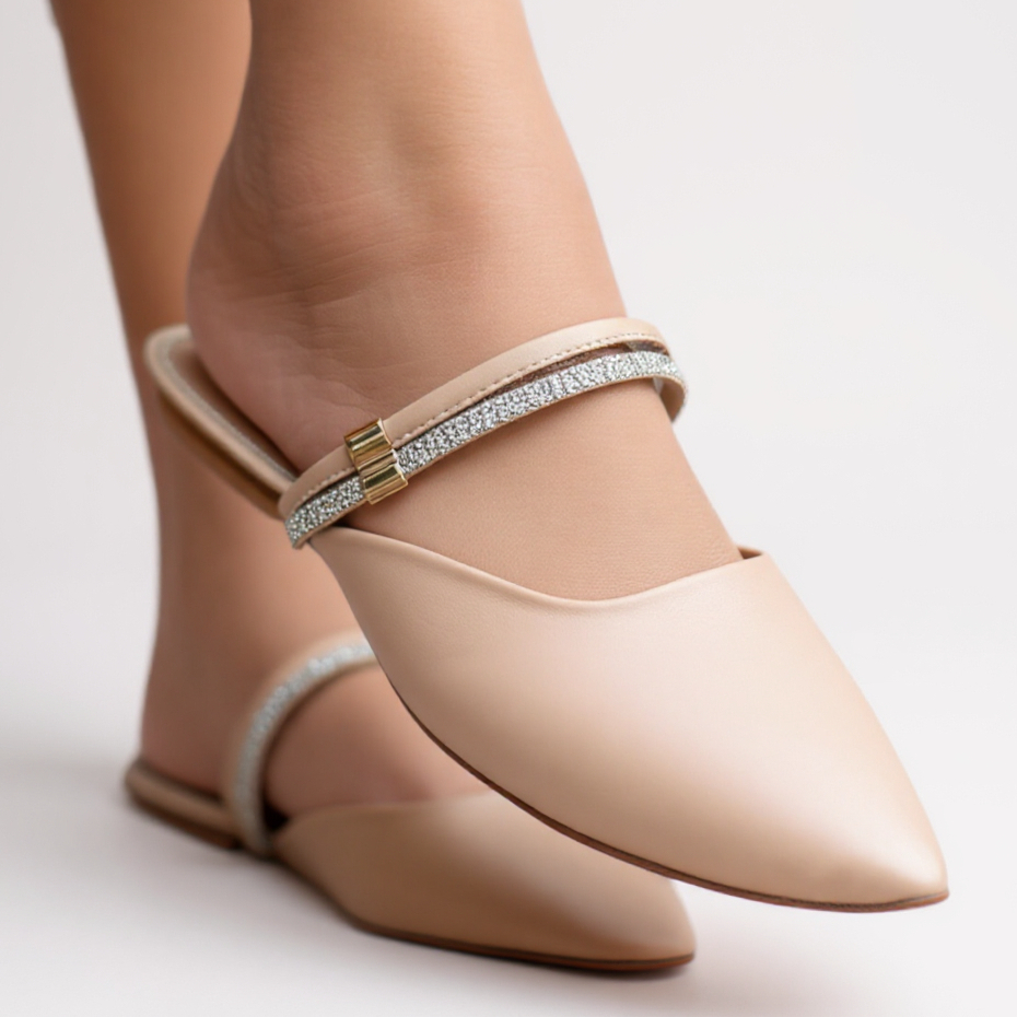 Mule Feminino Strass Brilhante Ajustável Versáti