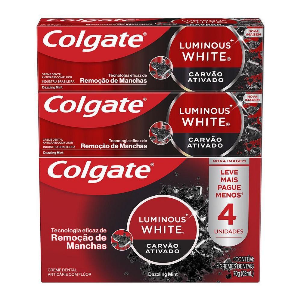Creme Dental Colgate Luminous White Carvão Ativad