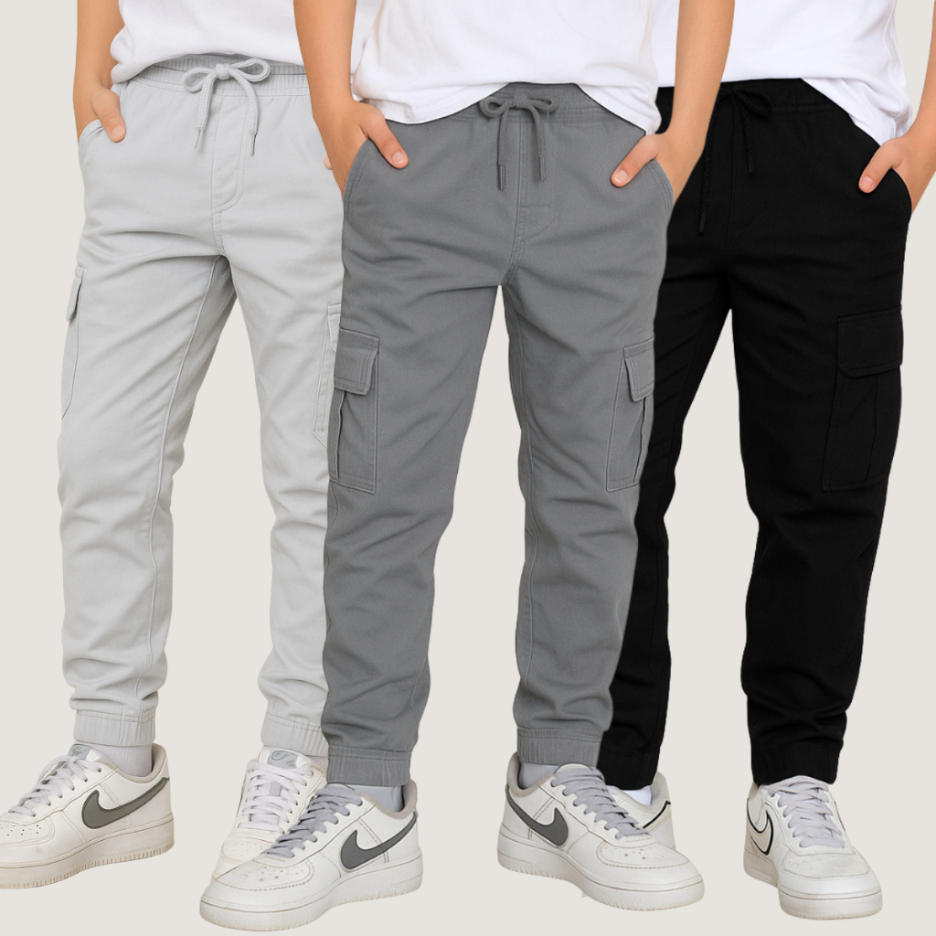 Calça Jogger Cargo Infantil Masculina Juvenil Sar