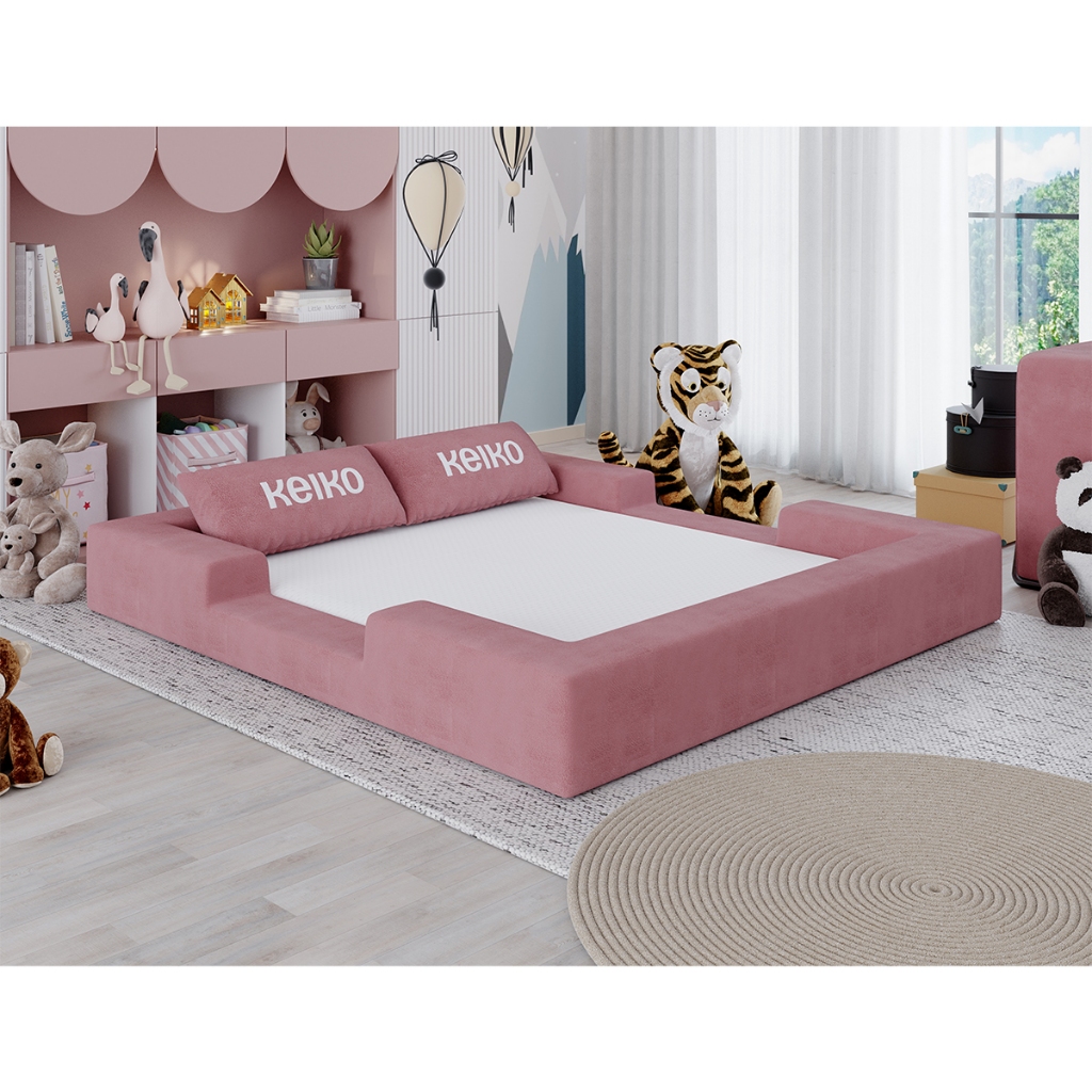 Cama Montessoriana Casal Ninho 100% Espuma Rosa Ke