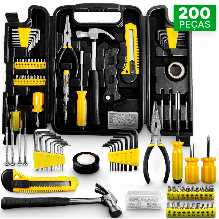 Kit de Ferramentas com 200 peças – Titanium