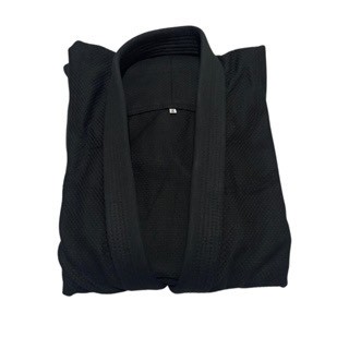 KIMONO JIU -JITSU TRANÇADO FORTE PRETO ADULTO PRO