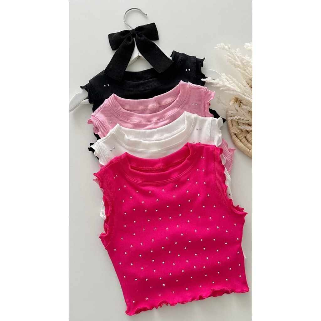 Regata Infantil com detalhes em pedraria strass ca