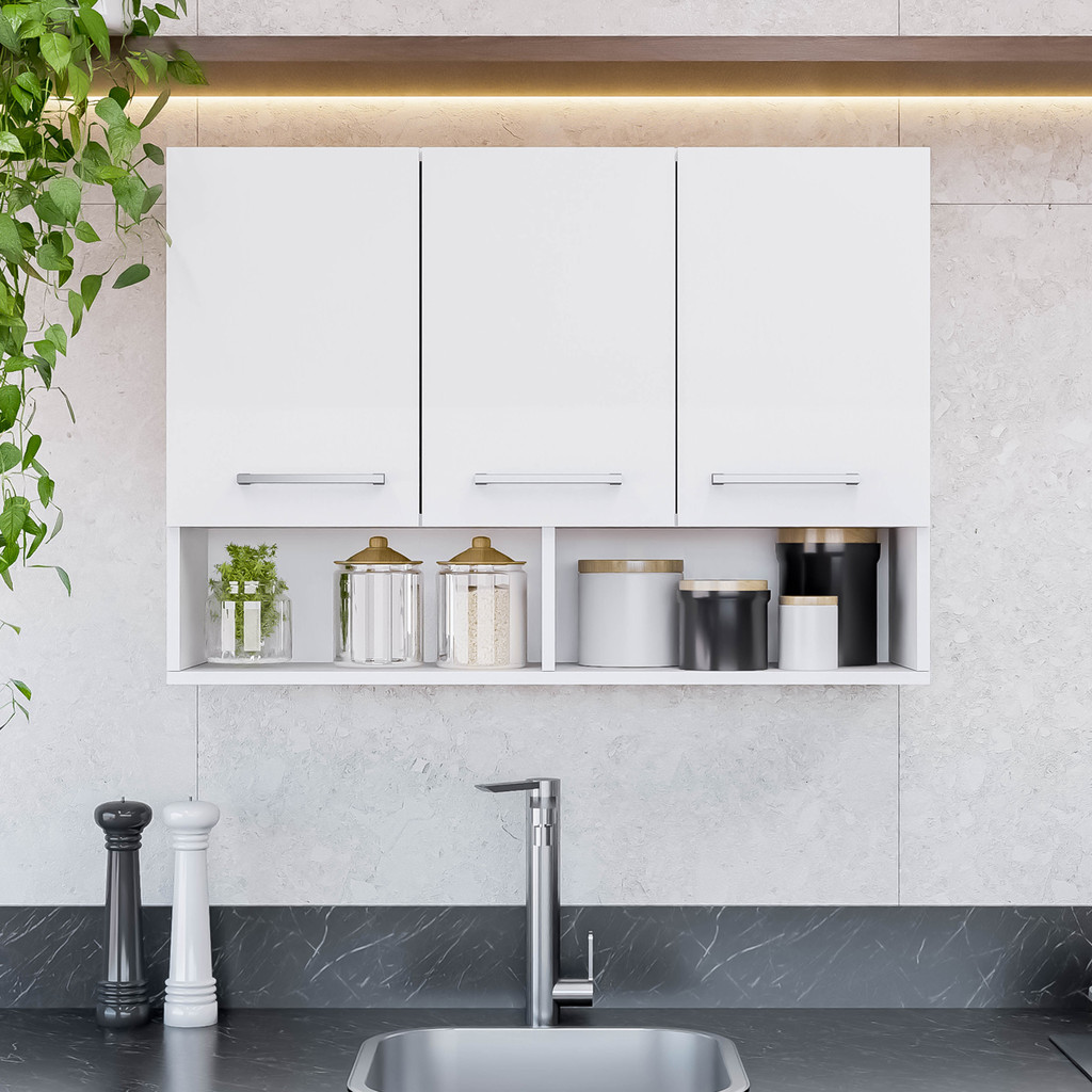 Balcão Aereo Parede Lavanderia Limpeza Produtos C