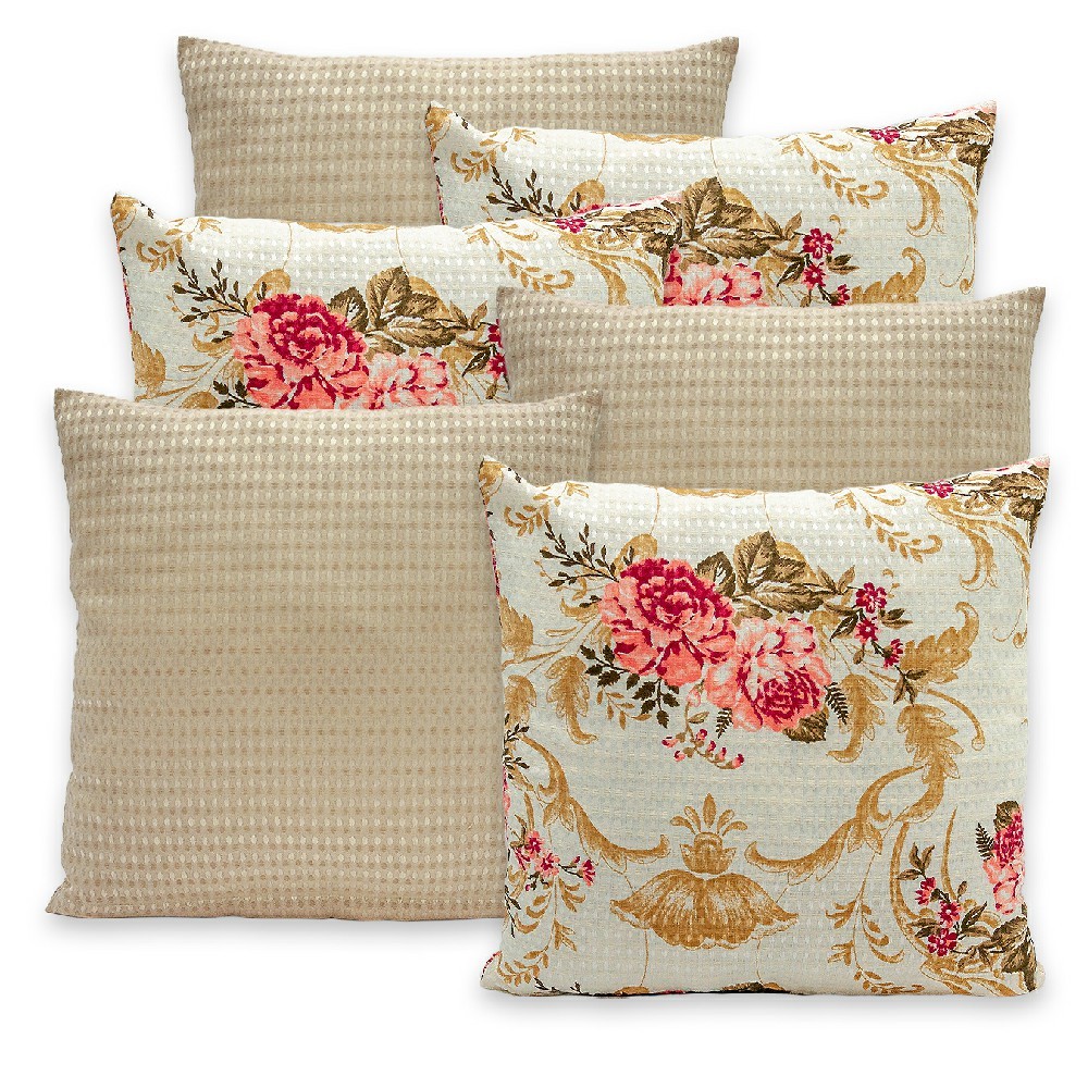 Kit 6 Capas de Almofadas Piquet 40×40 C/ Zíp