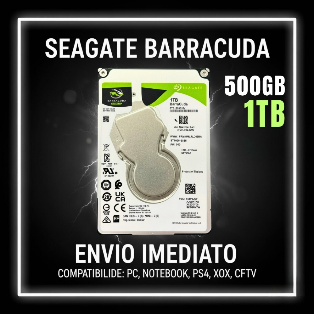 HD 500GB/1TB Slim Para Notebook/PC/Video Game/PS4/