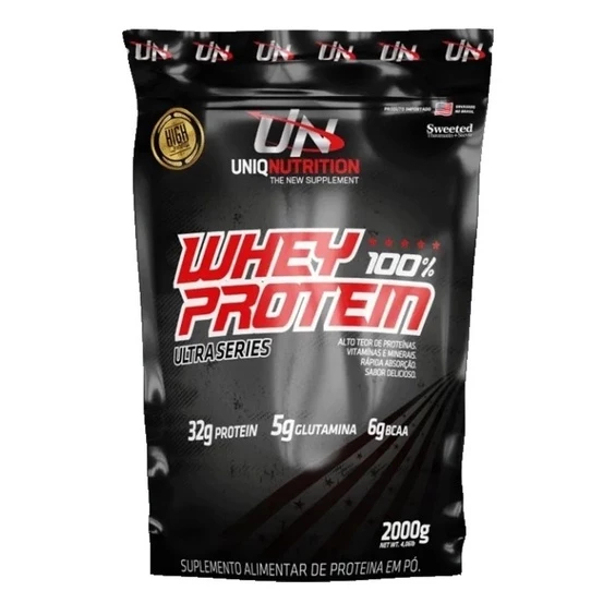 Whey Protein 100% Isolado 2Kg 6g Bcaa 5g Glutamina