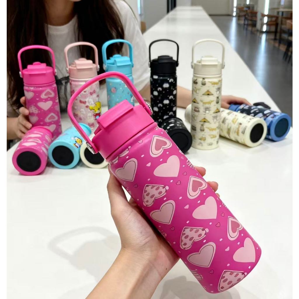 Garrafa Térmico 350/500ml Reutilizável com Tampa