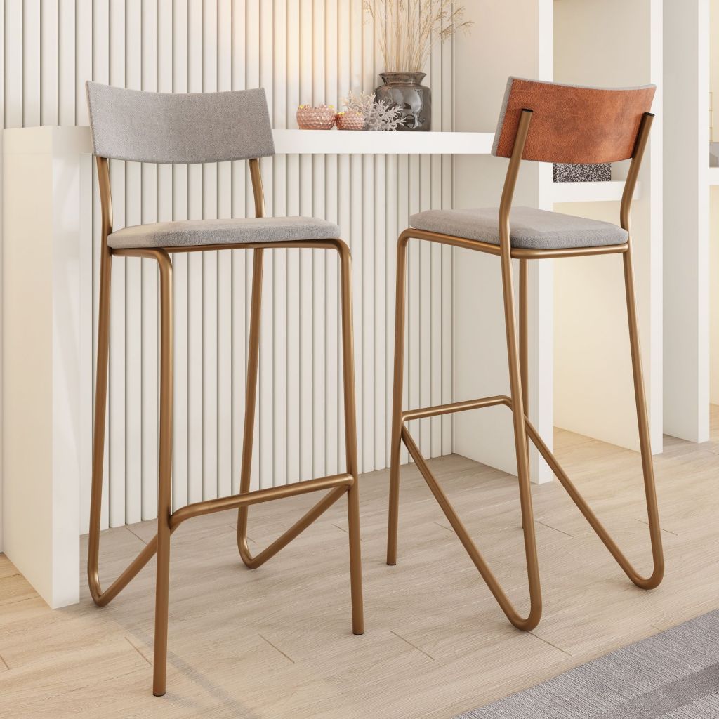 Kit 2 Banquetas Altas Cozinha Balcão 1747 Carraro