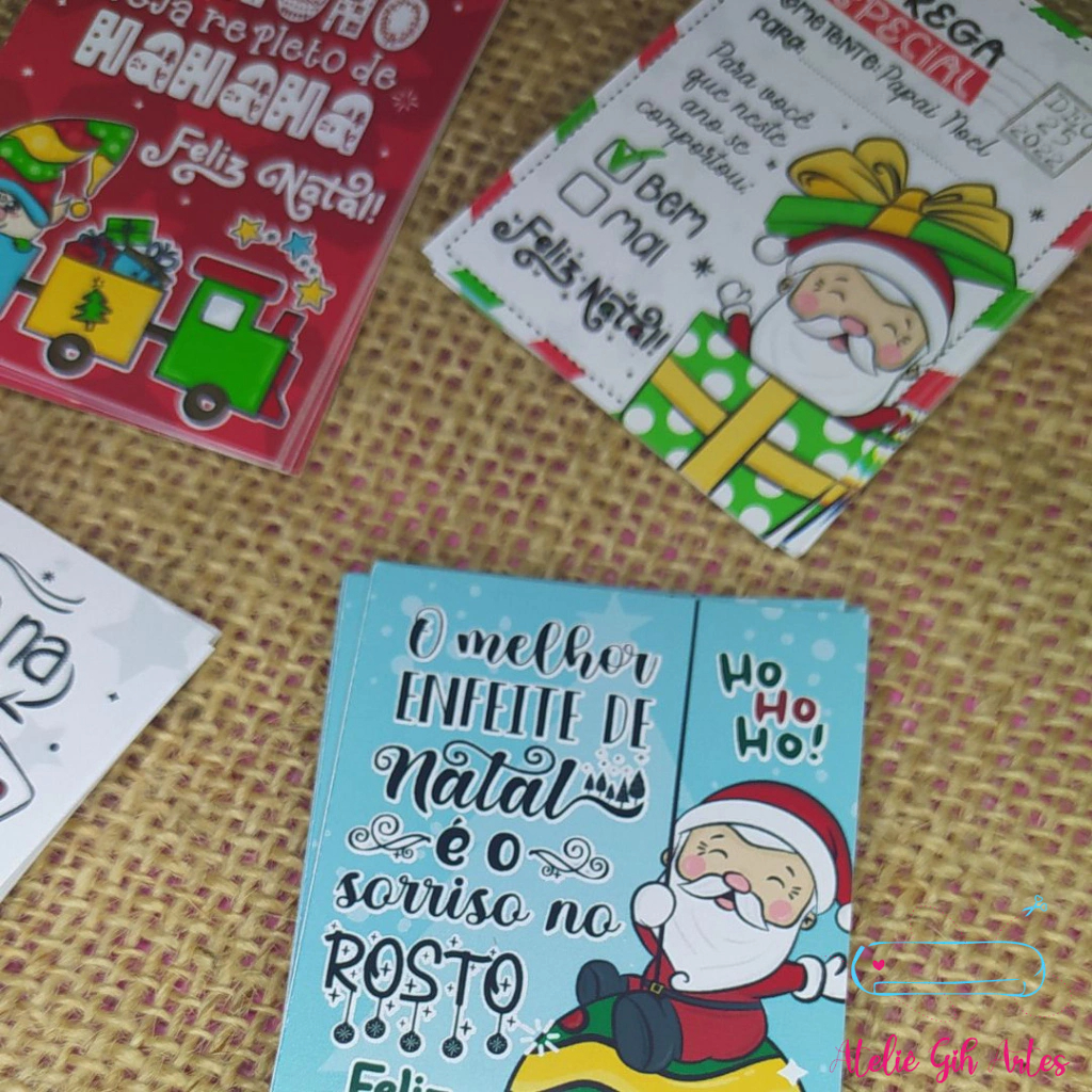 Tags/Cards de natal papai noel