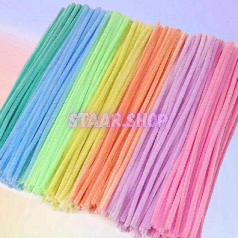 Haste de chenille colorido 30cm Para artesanato 10