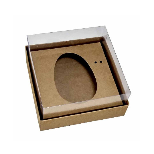 5 Caixa Kraft p/ Ovo de Colher 100g 150g 11×1