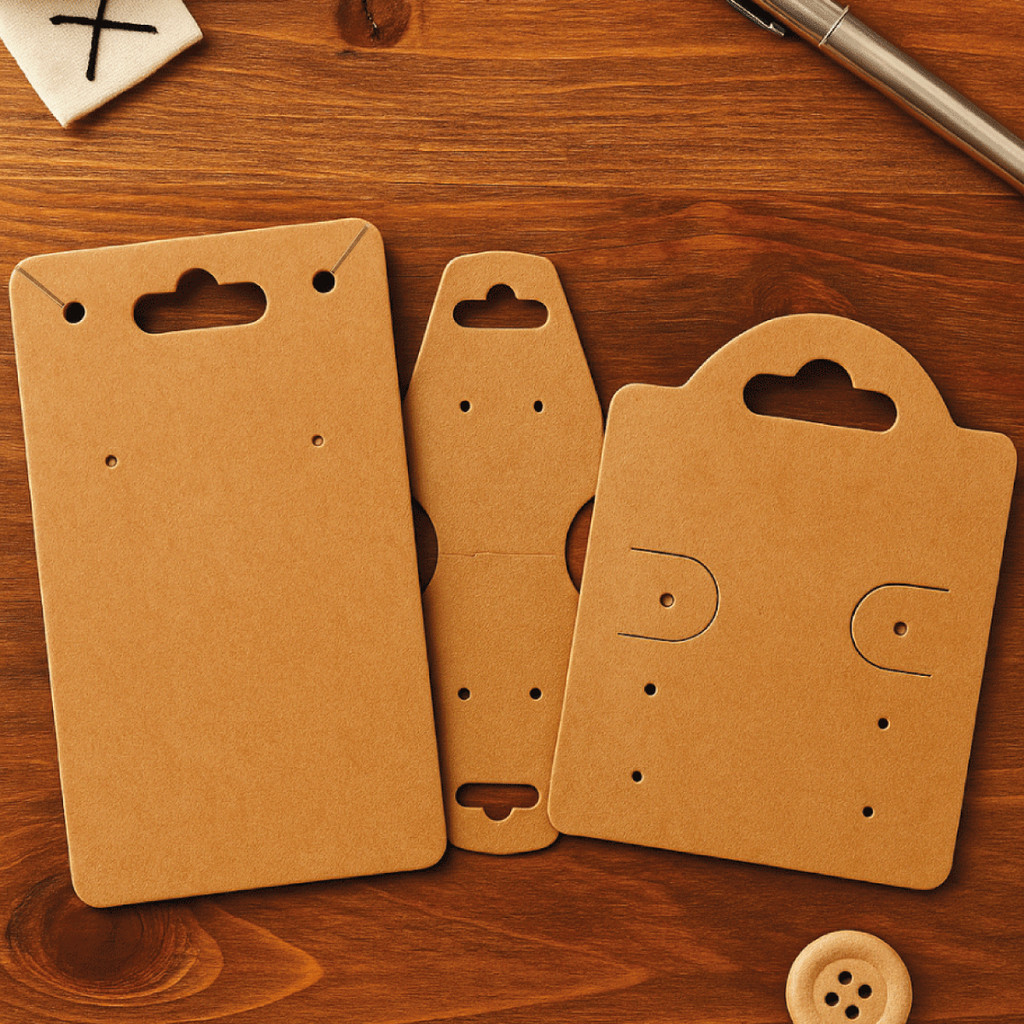 Cartela de Corrente/Brinco Papel Kraft Sustentavel