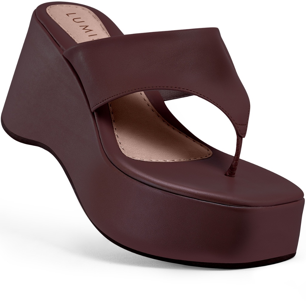 Sandália Feminina Lumiss Plataforma Tamanco De De