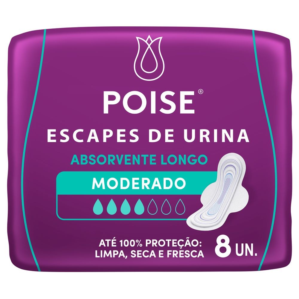 Absorvente para Escapes de Urina Poise Longo Moder