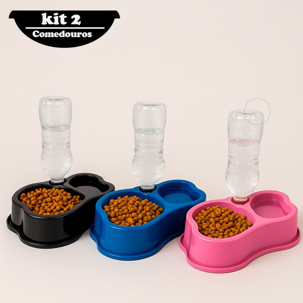 Unidade/Kit 2 Comedouros Duplo Anti-formiga com Su