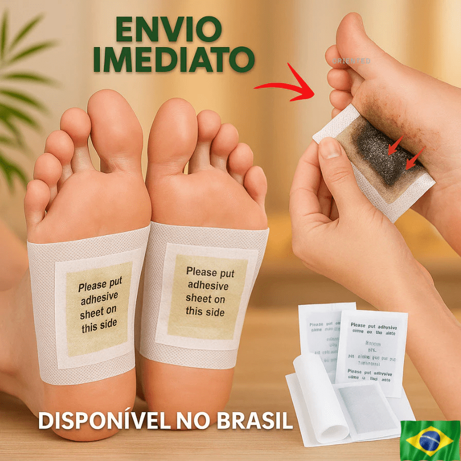 Kit Adesivo Relaxante Para Pés Reduz Inchaço e R