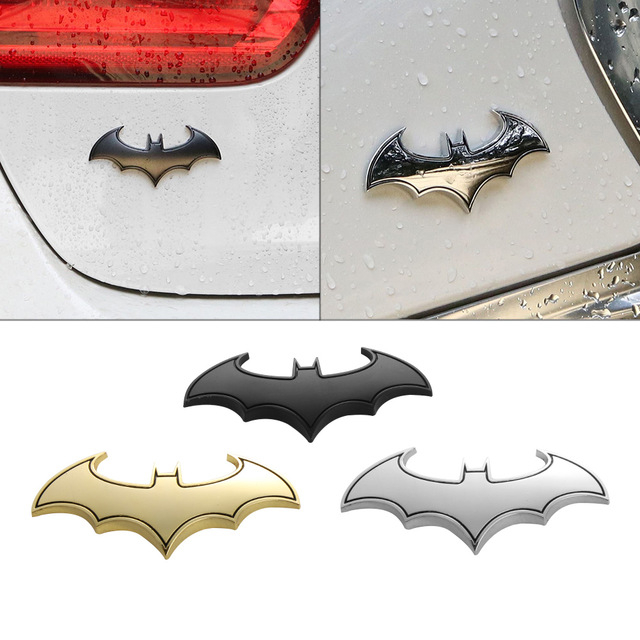 1Pc 3D Metal Bat Car Sticker Autocolante Logotipo 