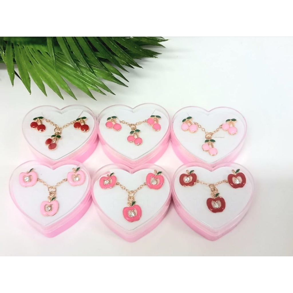 Kit com 2 conjuntos Folheado de Brinco e Colar Inf