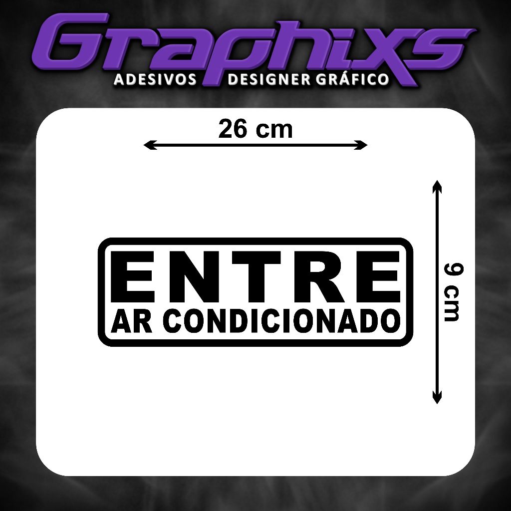 Kit com 2 adesivo entre ar condicionado para vitri