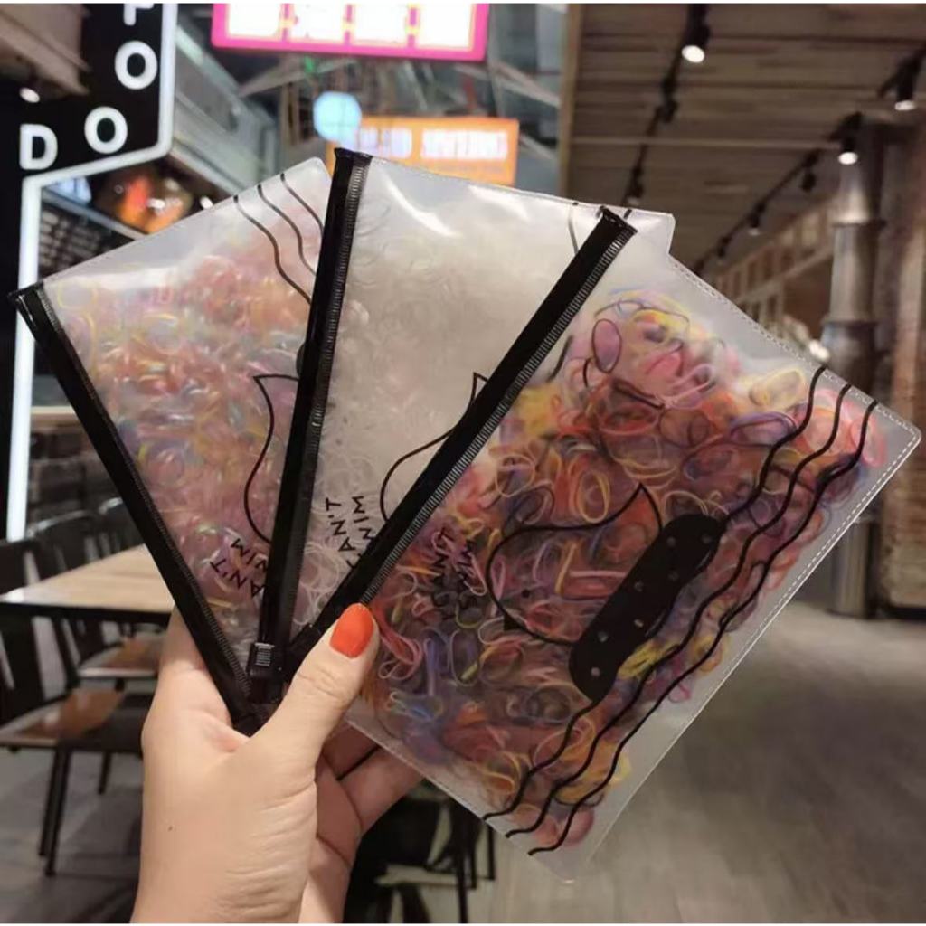 Kit Elastico de cabelo Com Bolsa borrachinha/ligui