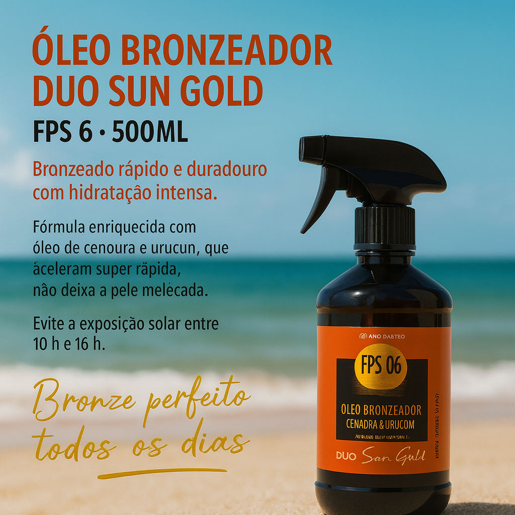 Oleo de Bronzeaqmento rapido com hidratação inte