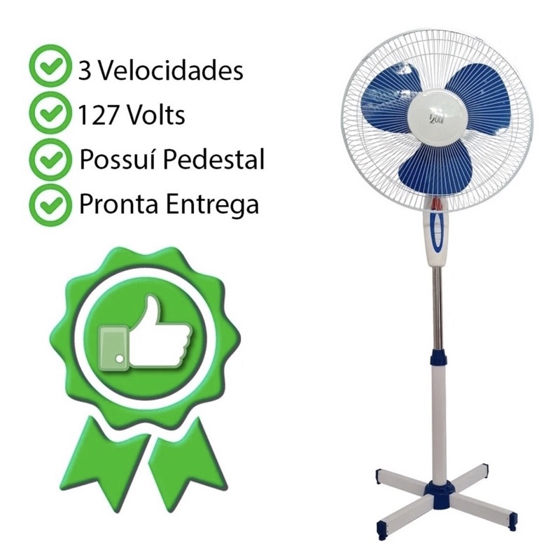 Ventilador de Coluna 220v 3 velocidades, super pot