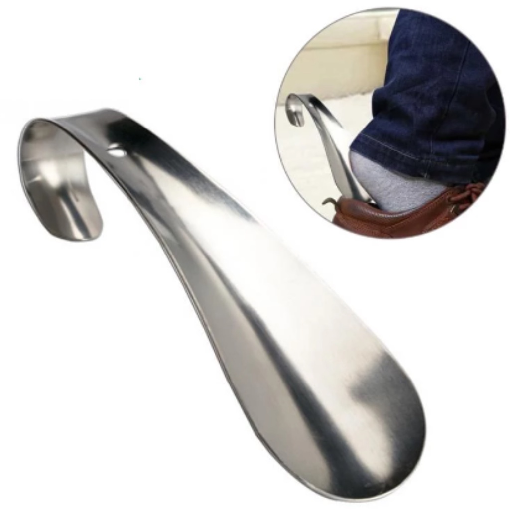 Calçadeira De Sapatos Tênis Aço Inox 15cm Geral