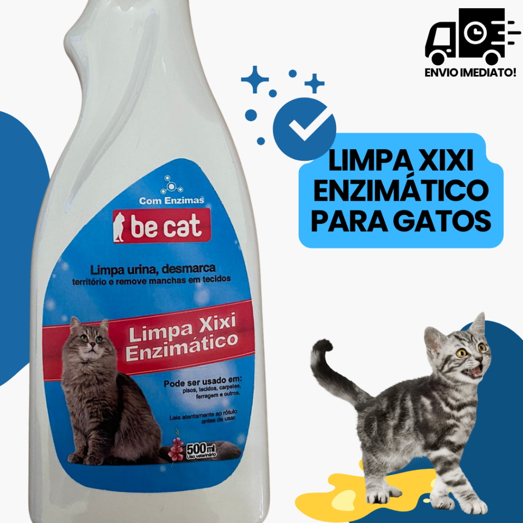 Limpa Xixi Enzimático para Gato Desmarca Territó