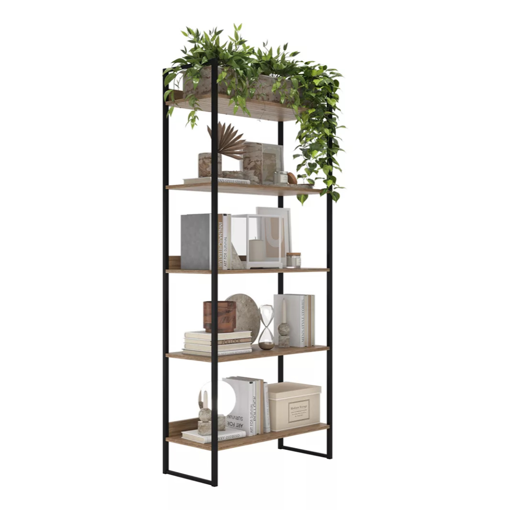 Estante Industrial com 5 Prateleiras de Ferro e Ma