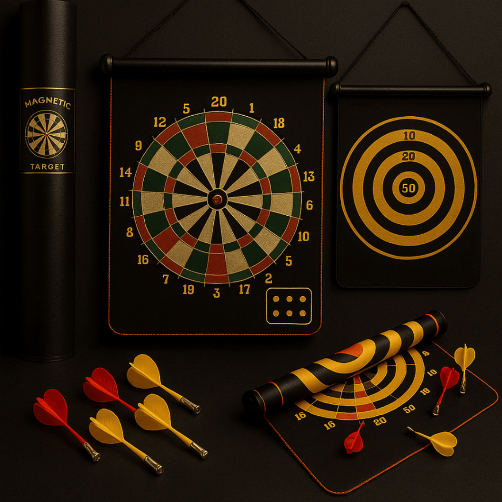 Jogo de Dardos Magnético com Alvo Dupla Face Dobr