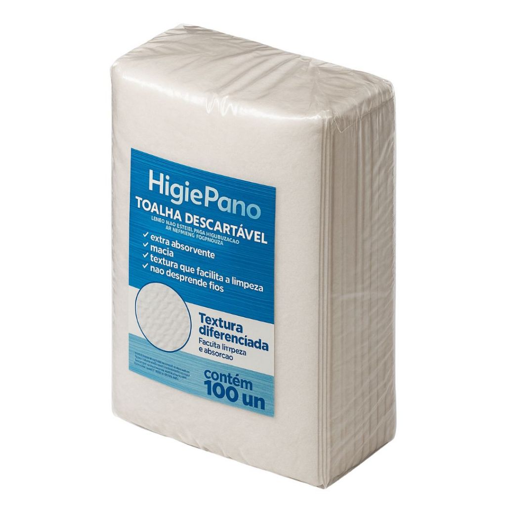 100Un Lenço Corporal Banho Leito para Idosos Higi