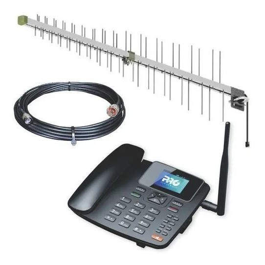 Kit Telefone Celular Rural 4g com Wifi + Antena + 