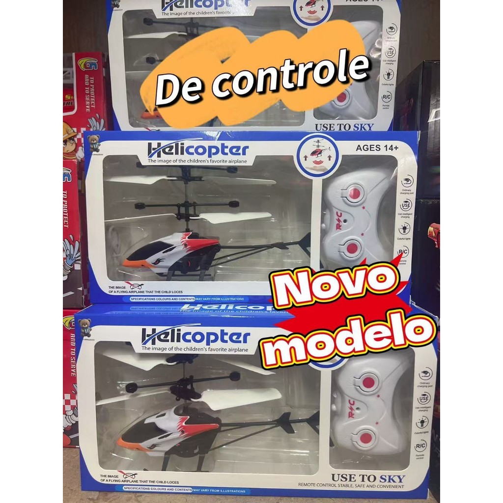 Helicóptero Com Controle Remoto e Sensor de Mão 