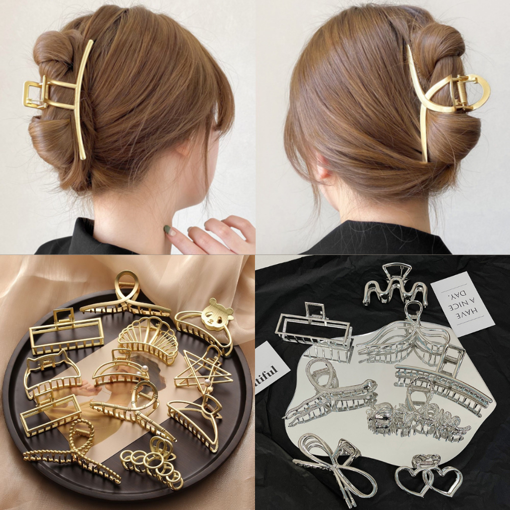 Kit 6 Peças Piranha Dourada e prata de metal vár