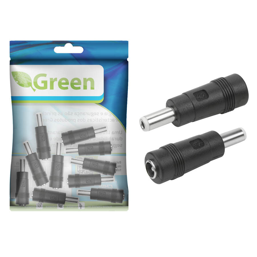 10x Adaptador P4 2.1 x 5.5mm Fêmea Para 2.5 x 5.5