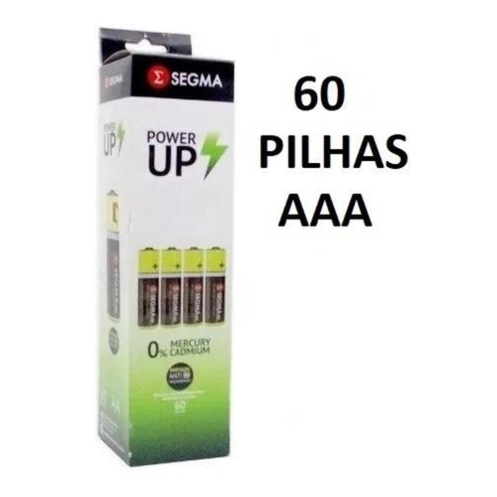 Pilha AAA Palito Comum Zinco 1 Caixa com 60 Unidad